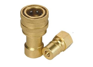Brass Quick Release Hydraulic Fittings , KZD Series Quick Release Hydraulic Connectors
